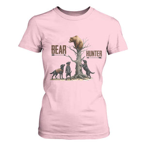 Bear Hunter T Shirt For Women Black Lab Retriever Funny Hunting Gift TS12 Light Pink Print Your Wear
