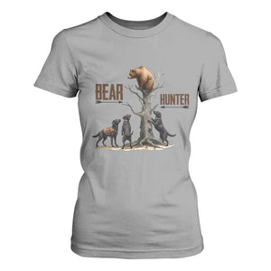 Bear Hunter T Shirt For Women Black Lab Retriever Funny Hunting Gift TS12 Sport Gray Print Your Wear