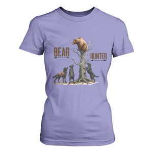 Bear Hunter T Shirt For Women Black Lab Retriever Funny Hunting Gift TS12 Violet Print Your Wear