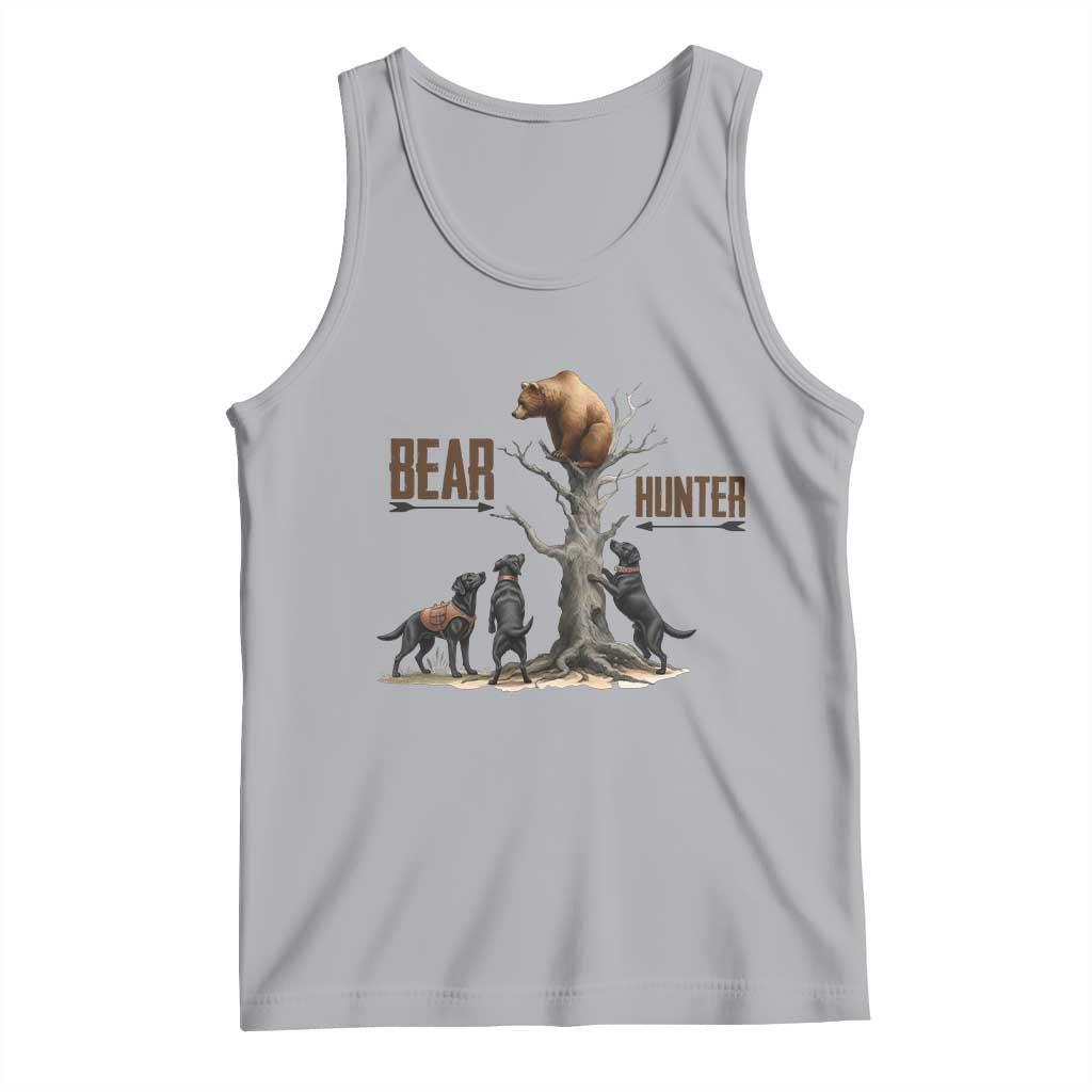 Bear Hunter Tank Top Black Lab Retriever Funny Hunting Gift TS12 Athletic Heather Print Your Wear