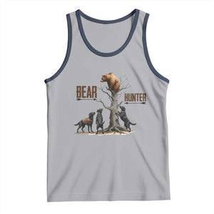 Bear Hunter Tank Top Black Lab Retriever Funny Hunting Gift TS12 Athletic Heather Navy Print Your Wear