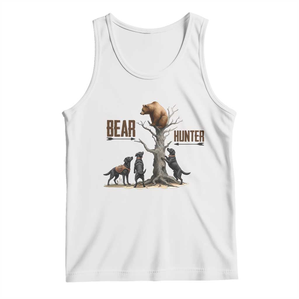 Bear Hunter Tank Top Black Lab Retriever Funny Hunting Gift TS12 White Print Your Wear