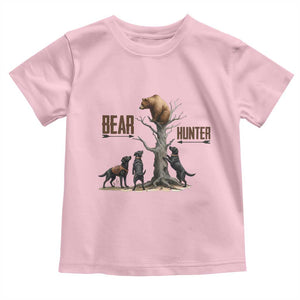 Bear Hunter Toddler T Shirt Black Lab Retriever Funny Hunting Gift TS12 Light Pink Print Your Wear