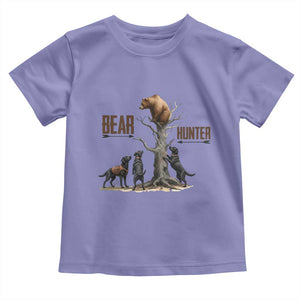 Bear Hunter Toddler T Shirt Black Lab Retriever Funny Hunting Gift TS12 Violet Print Your Wear