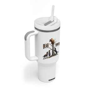 Bear Hunter Tumbler With Handle Black Lab Retriever Funny Hunting Gift TS12 Print Your Wear