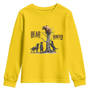 Bear Hunter Youth Sweatshirt Black Lab Retriever Funny Hunting Gift TS12 Daisy Print Your Wear