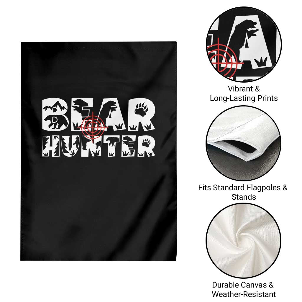 Bear Hunter Garden Flag Outdoor Adventure Gift TS12 Print Your Wear