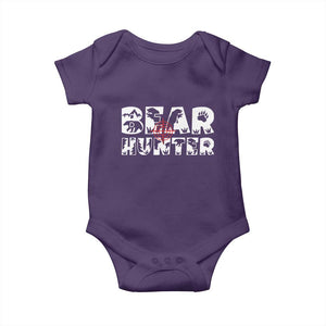 Bear Hunter Baby Onesie Outdoor Adventure Gift TS12 Purple Print Your Wear