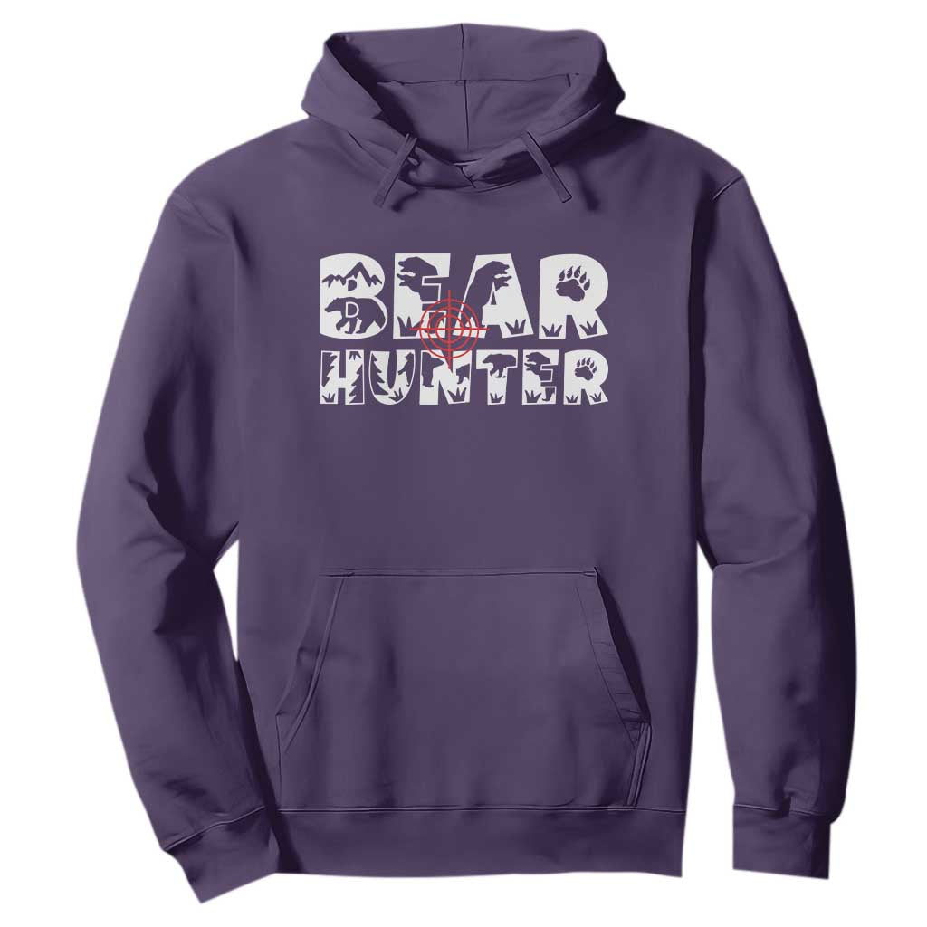 Bear Hunter Hoodie Outdoor Adventure Gift TS12 Purple Print Your Wear
