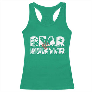 Bear Hunter Racerback Tank Top Outdoor Adventure Gift - Print Your Wear