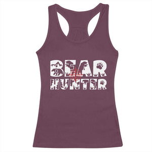 Bear Hunter Racerback Tank Top Outdoor Adventure Gift - Print Your Wear