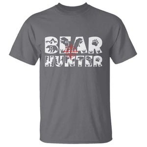 Bear Hunter T Shirt Outdoor Adventure Gift TS12 Charcoal Print Your Wear