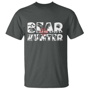 Bear Hunter T Shirt Outdoor Adventure Gift TS12 Dark Heather Print Your Wear