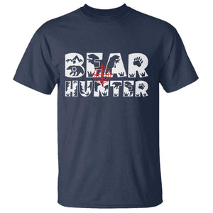 Bear Hunter T Shirt Outdoor Adventure Gift TS12 Navy Print Your Wear