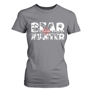 Bear Hunter T Shirt For Women Outdoor Adventure Gift TS12 Charcoal Print Your Wear