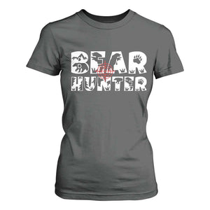 Bear Hunter T Shirt For Women Outdoor Adventure Gift TS12 Dark Heather Print Your Wear
