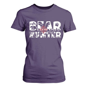 Bear Hunter T Shirt For Women Outdoor Adventure Gift TS12 Purple Print Your Wear
