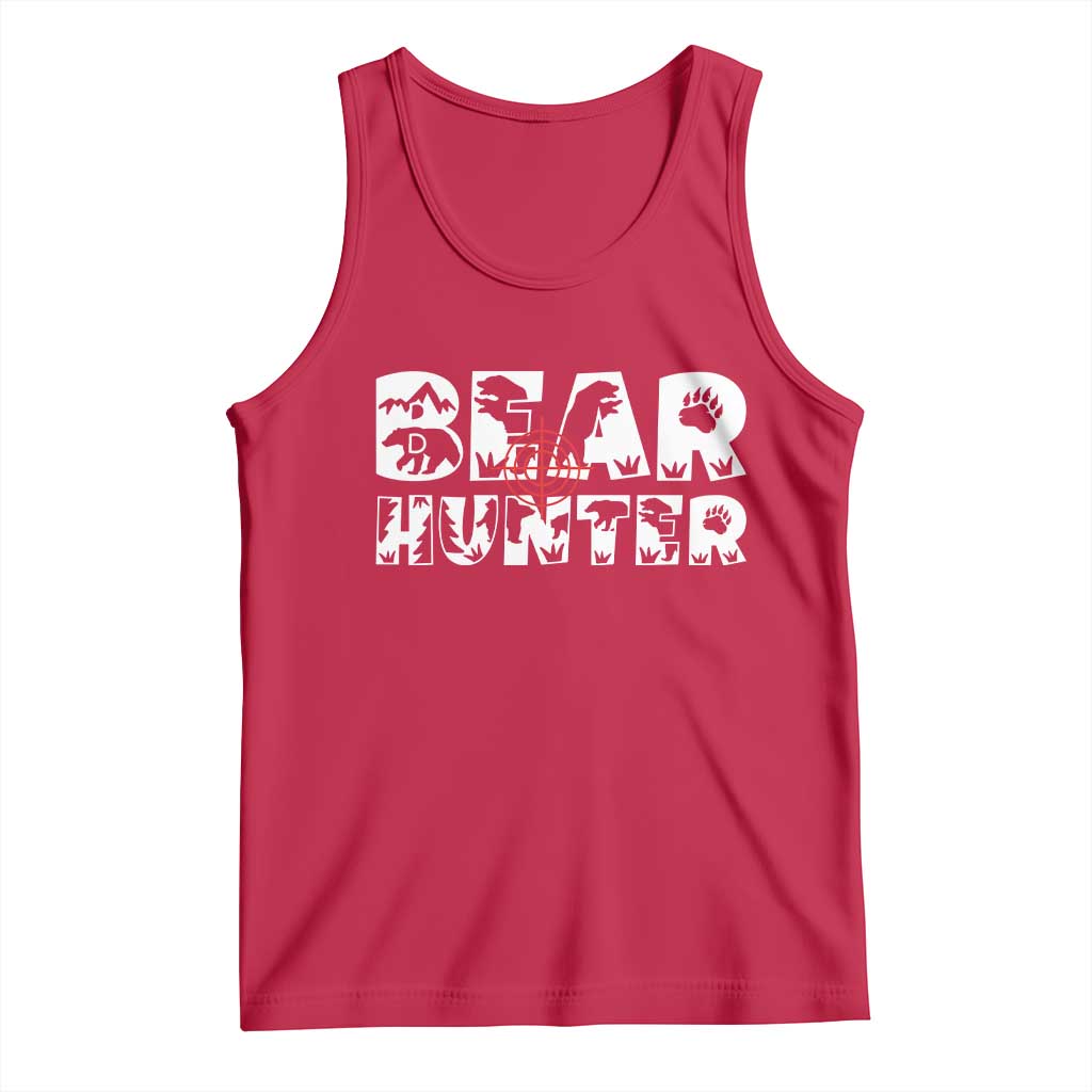 Bear Hunter Tank Top Outdoor Adventure Gift TS12 Red Print Your Wear