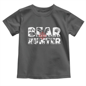 Bear Hunter Toddler T Shirt Outdoor Adventure Gift TS12 Dark Heather Print Your Wear