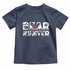 Bear Hunter Toddler T Shirt Outdoor Adventure Gift TS12 Navy Print Your Wear
