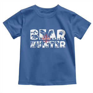 Bear Hunter Toddler T Shirt Outdoor Adventure Gift TS12 Royal Blue Print Your Wear