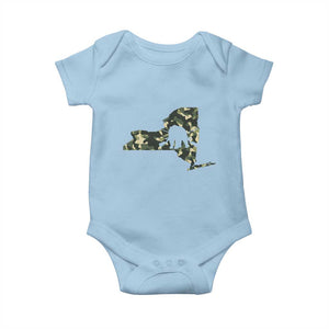 New York Bear Hunter Baby Onesie Camo Map Hunting Season Gift TS12 Light Blue Print Your Wear