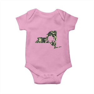 New York Bear Hunter Baby Onesie Camo Map Hunting Season Gift TS12 Light Pink Print Your Wear