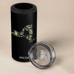 New York Bear Hunter 4 in 1 Can Cooler Tumbler Camo Map Hunting Season Gift TS12 Print Your Wear
