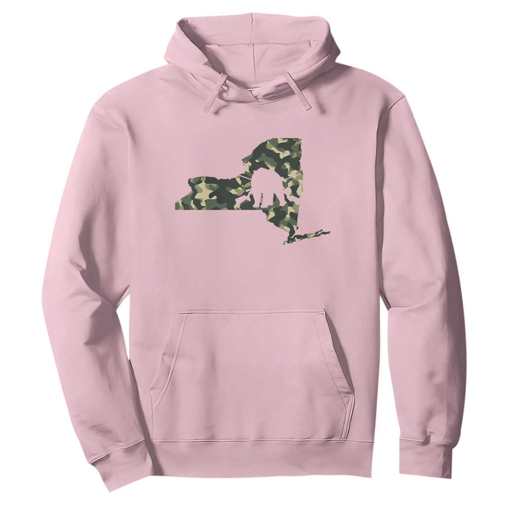 New York Bear Hunter Hoodie Camo Map Hunting Season Gift TS12 Light Pink Print Your Wear