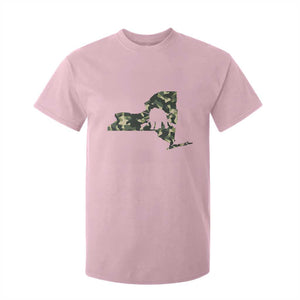 New York Bear Hunter T Shirt For Kid Camo Map Hunting Season Gift TS12 Light Pink Print Your Wear