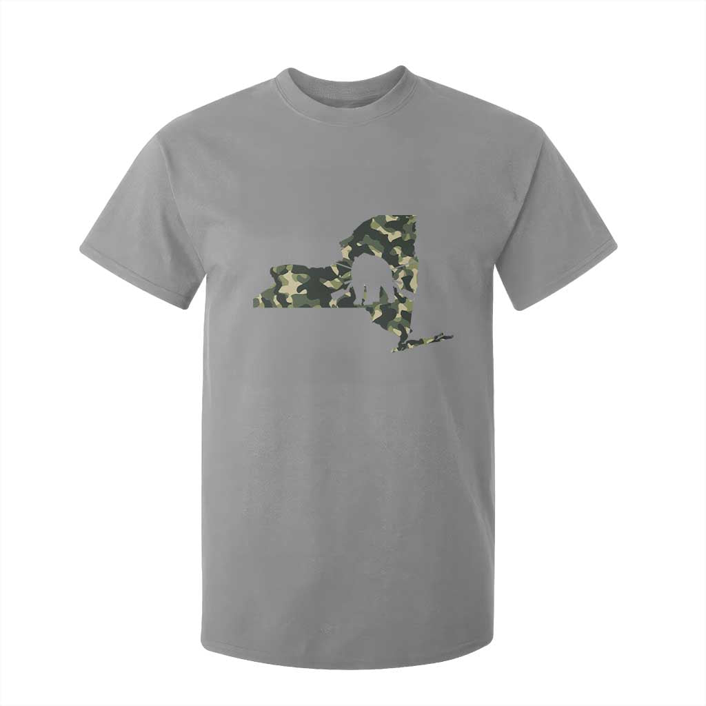New York Bear Hunter T Shirt For Kid Camo Map Hunting Season Gift TS12 Sport Gray Print Your Wear