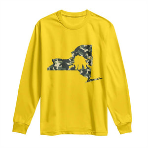 New York Bear Hunter Long Sleeve Shirt Camo Map Hunting Season Gift TS12 Daisy Print Your Wear