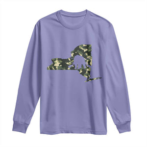 New York Bear Hunter Long Sleeve Shirt Camo Map Hunting Season Gift TS12 Violet Print Your Wear