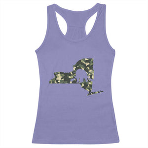 New York Bear Hunter Racerback Tank Top Camo Map Hunting Season Gift - Print Your Wear