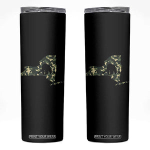 New York Bear Hunter Skinny Tumbler Camo Map Hunting Season Gift TS12 Black Print Your Wear