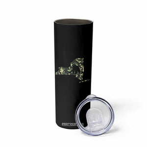 New York Bear Hunter Skinny Tumbler Camo Map Hunting Season Gift TS12 Print Your Wear