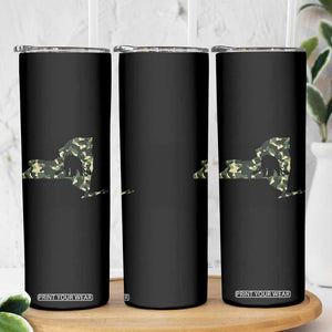 New York Bear Hunter Skinny Tumbler Camo Map Hunting Season Gift TS12 Print Your Wear