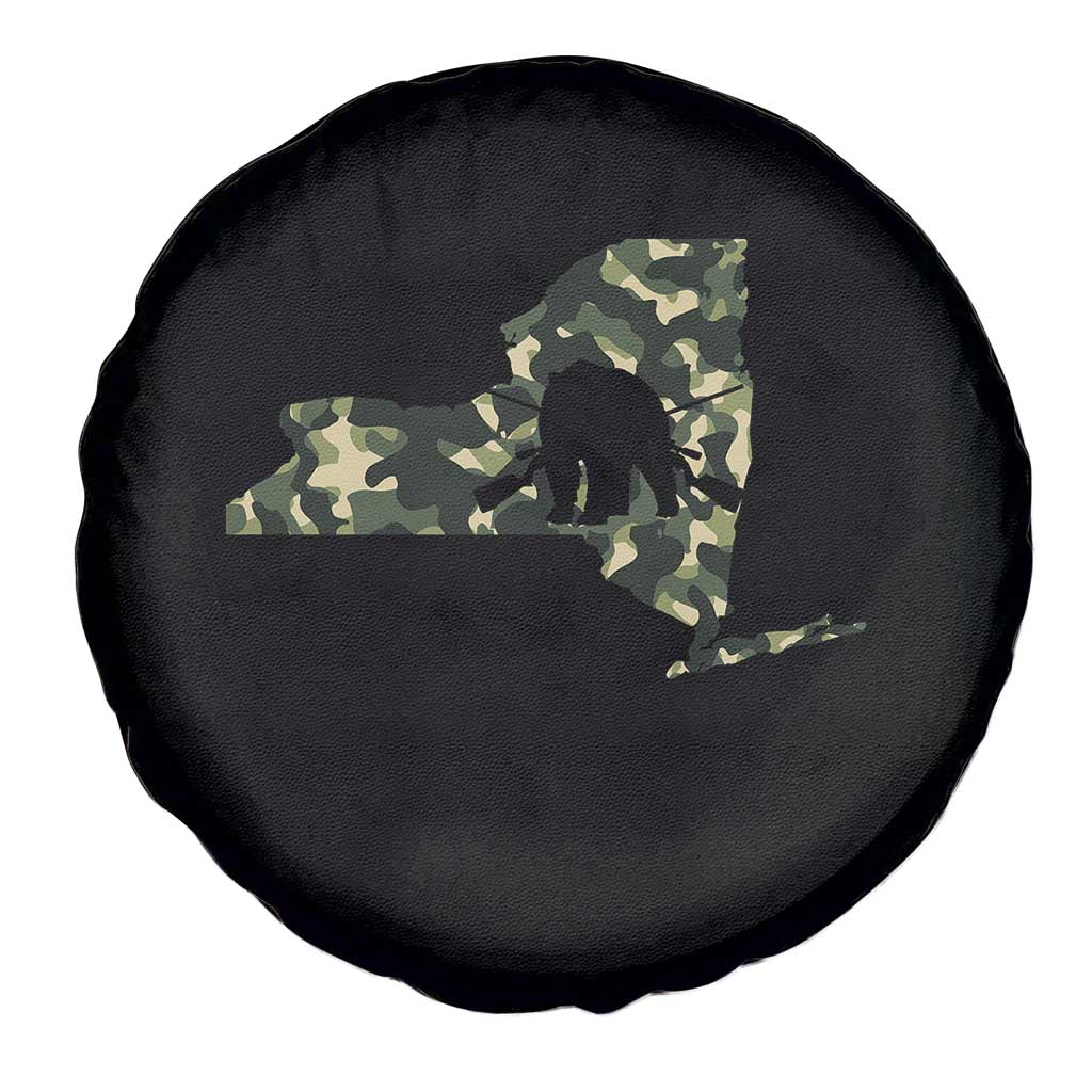 New York Bear Hunter Spare Tire Cover Camo Map Hunting Season Gift TS12 Print Your Wear