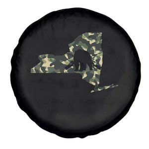 New York Bear Hunter Spare Tire Cover Camo Map Hunting Season Gift TS12 Print Your Wear