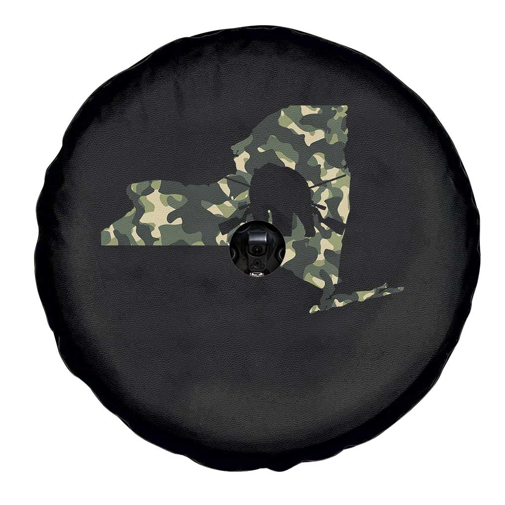 New York Bear Hunter Spare Tire Cover Camo Map Hunting Season Gift TS12 Print Your Wear