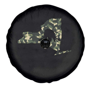 New York Bear Hunter Spare Tire Cover Camo Map Hunting Season Gift TS12 Print Your Wear