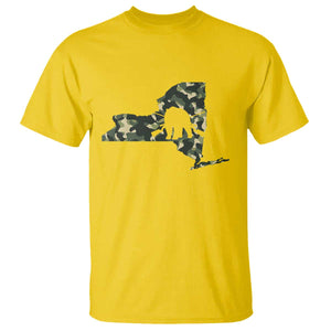 New York Bear Hunter T Shirt Camo Map Hunting Season Gift TS12 Daisy Print Your Wear