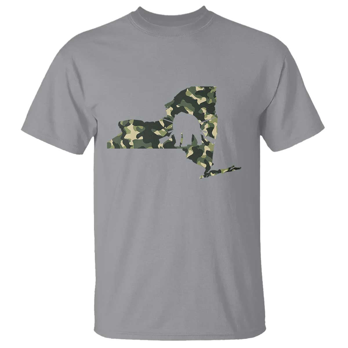 New York Bear Hunter T Shirt Camo Map Hunting Season Gift TS12 Sport Gray Print Your Wear