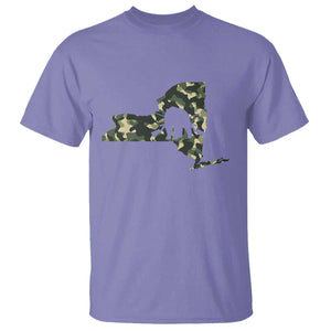 New York Bear Hunter T Shirt Camo Map Hunting Season Gift TS12 Violet Print Your Wear