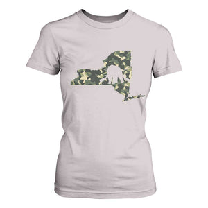 New York Bear Hunter T Shirt For Women Camo Map Hunting Season Gift TS12 Ice Gray Print Your Wear