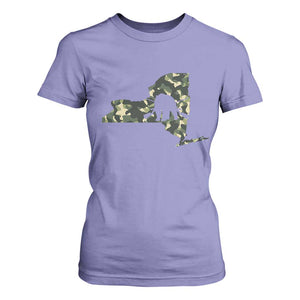 New York Bear Hunter T Shirt For Women Camo Map Hunting Season Gift TS12 Violet Print Your Wear