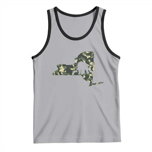 New York Bear Hunter Tank Top Camo Map Hunting Season Gift TS12 Athletic Heather Black Print Your Wear