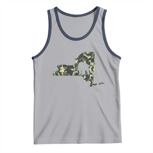 New York Bear Hunter Tank Top Camo Map Hunting Season Gift TS12 Athletic Heather Navy Print Your Wear