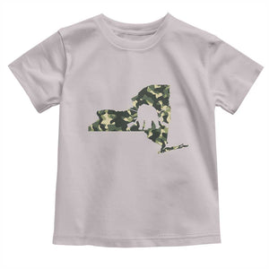 New York Bear Hunter Toddler T Shirt Camo Map Hunting Season Gift TS12 Ice Gray Print Your Wear