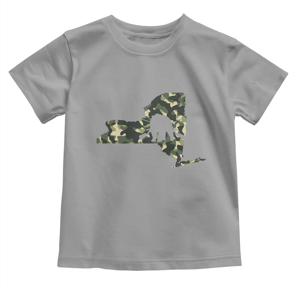 New York Bear Hunter Toddler T Shirt Camo Map Hunting Season Gift TS12 Sport Gray Print Your Wear